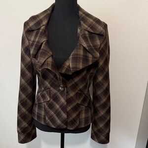 BCBGMaxAzria Tan and Brown Blazer
